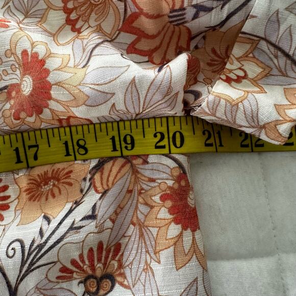 ALEX PARKER Womens Blouse Button Down Floral Relaxed Fit Spring Feminine XL - Picture 8 of 9